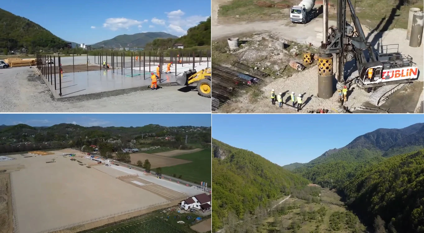 Stadiul lucrărilor pe Lotul 3 Cornetu Tigveni al Autostrăzii Sibiu Pitești aprilie 2024 Capturivideo