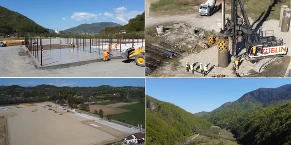 Stadiul lucrărilor pe Lotul 3 Cornetu Tigveni al Autostrăzii Sibiu Pitești aprilie 2024 Colaj capturi video