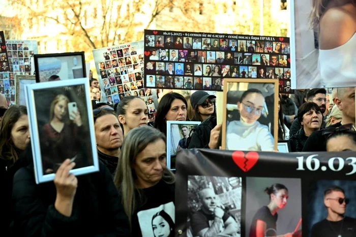 Protest pentru victimele tragediei din Macedonia de Nord FOTO: X