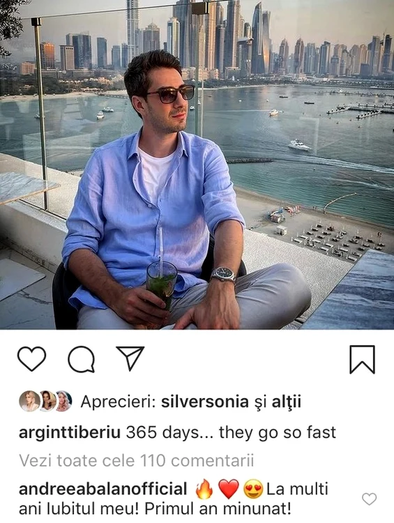 Tiberiu Argint, iubitul Andreei Bălanfoto: Instagram