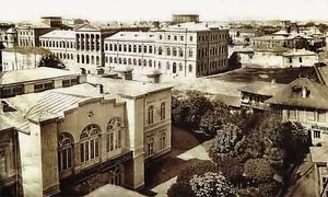 Universitatea din București, Palatul Șuțu și zona adiacentă, așa cum arătau la 1864, surprinse în fotografie de Carol Popp de Szathmary jpeg