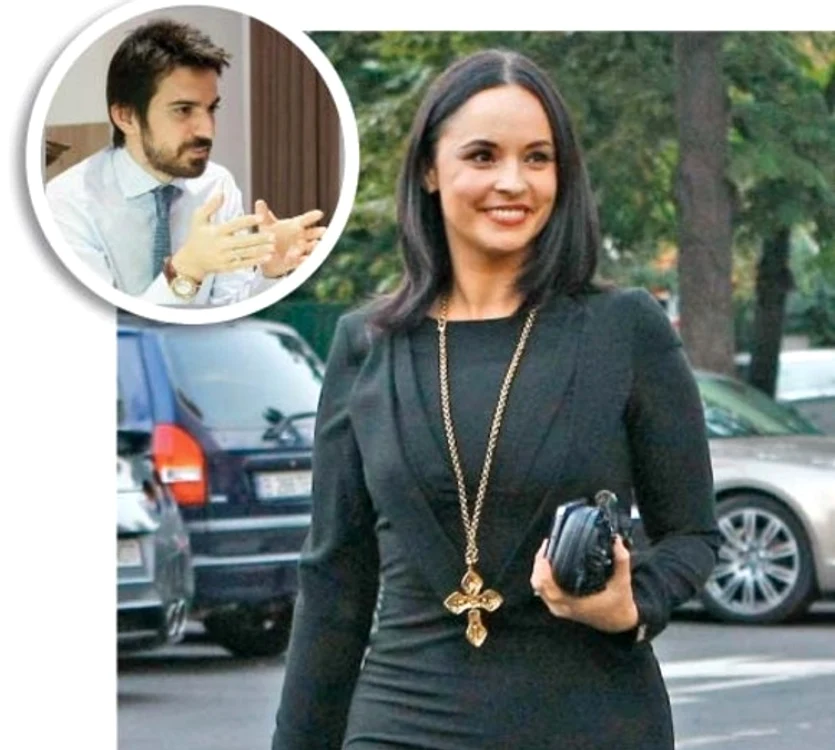 
    Andreea Marin a purtat o rochie neagră, până-n pământ, adusă de soţul ei, Tuncay Ozturk, din Turcia, iar imensa cruce şi-a luat-o din Italia Foto: David Muntean  