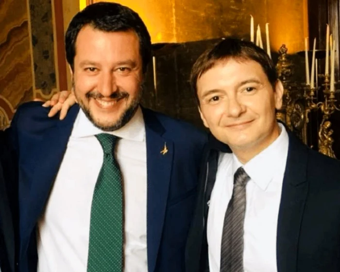 Matteo Salvini (stâga) şi Luca Morisi FOTO www.gazetaromaneasca.ro