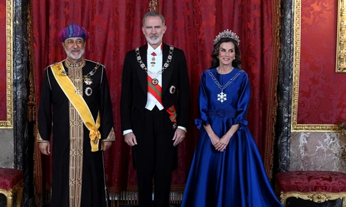 Regina Letizia, Regele Felipe și Sultanul Omanului foto profimedia (2) jpg