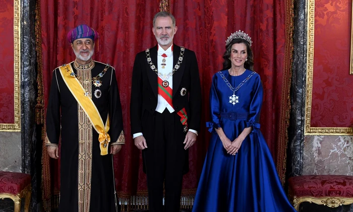 Regina Letizia, Regele Felipe și Sultanul Omanului foto profimedia (2) jpg