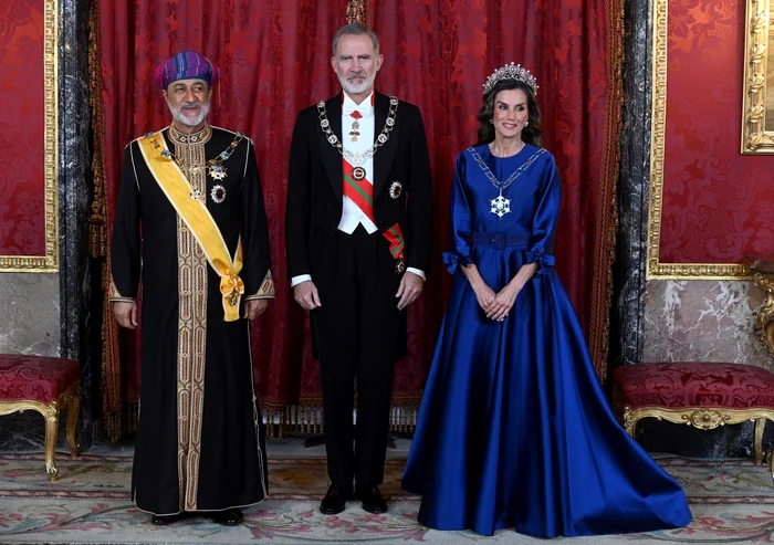 Regina Letizia, Regele Felipe și Sultanul Omanului foto profimedia (2) jpg