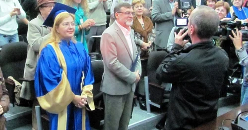 Scriitorul Matei Vişniec - distins cu titlul de Doctor Honoris Causa al Universităţii Ovidius din Constanţa Foto S.I.