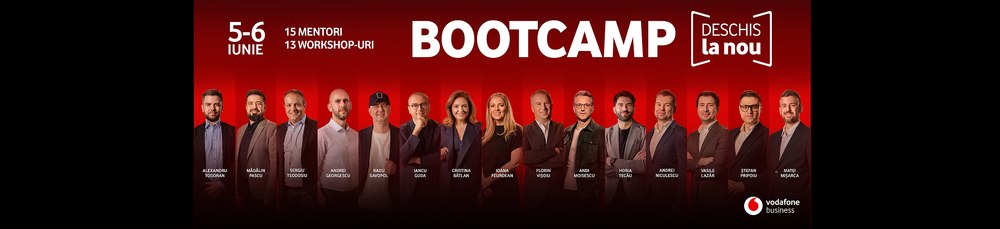 Vodafone Business lansează o nouă ediție a Bootcamp-ului Deschis la Nou: 2 zile de mentorat, 15 experți, 300 de antreprenori