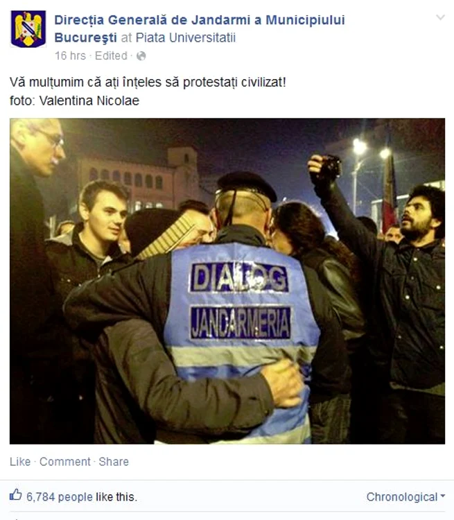 Acesta este mesajul transmis de jandarmi