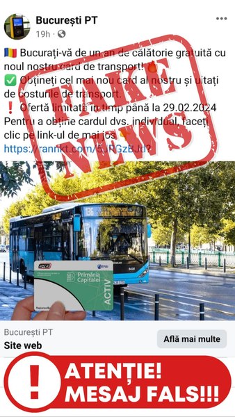 Călătorii, induși în eroare de un mesaj fals privind existența unui card de călătorii gratuite