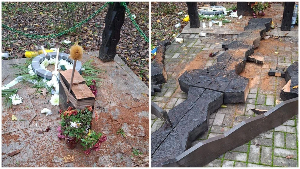 Troița lui Corneliu Zelea Codreanu a fost distrusă și înlocuită cu o perie de WC. Diana Șoșoacă este revoltată: „Cum să tai crucea lui Hristos?”