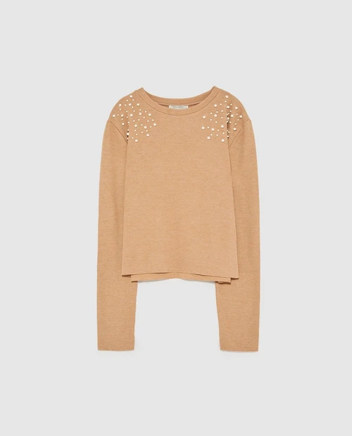 Pulover cu perle, ZARA, 79,90 lei jpg jpeg