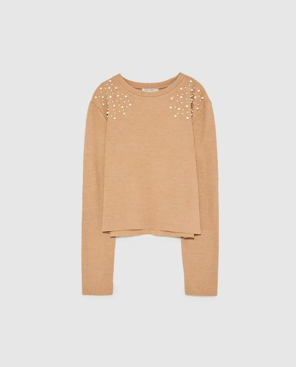 Pulover cu perle, ZARA, 79,90 lei jpg jpeg