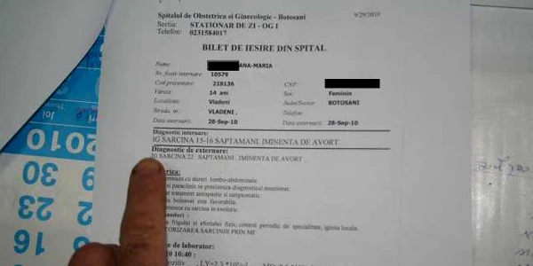 Certificatul medical confirmă faptul că Ana Maria este însărcinată (foto)