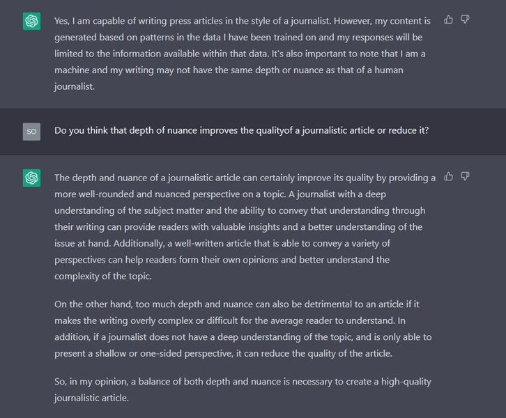 O discuție cu ChatGPT despre jurnalism, România și emoții