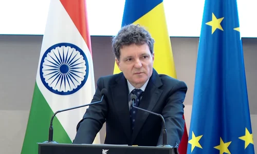 Nicușor Dan, la evenimentul „Romania India Business Forum” foto captura video administratia prezidentiala png