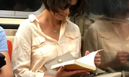 Katie Holmes goes unnoticed on the subway in New York City jpeg