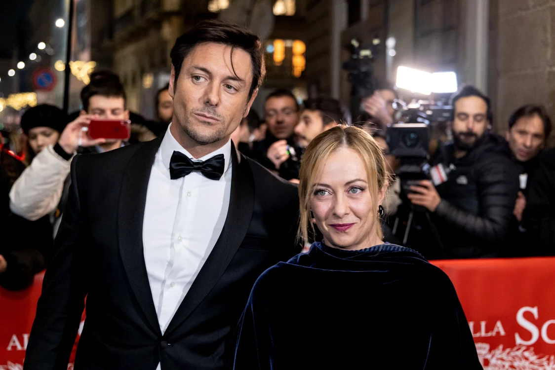 Andrea Giambruno și Giorgia Meloni FOTO Profimedia