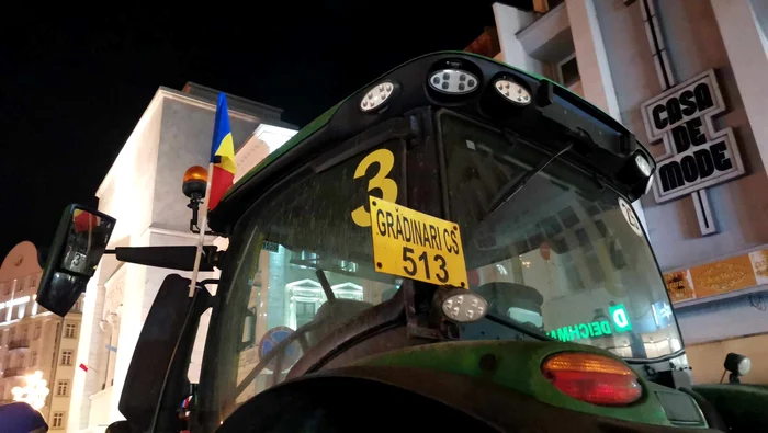 Protestul tractoriștilor în centrul Timișoarei FOTO Ștefan Both