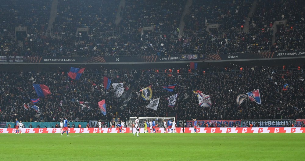 Scandări „Kosovo e Serbia” pe Arena Națională, la FCSB - Olympiakos. Surprinzător cine a pornit scandalul