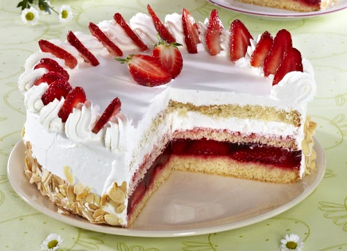 Whipped Cream Cake with Strawberries jpeg