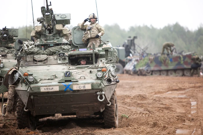 Transportor blindat Stryker FOTO SHUTTERSTOCK