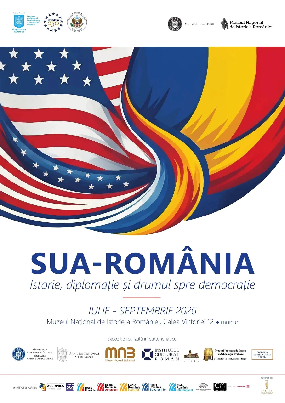 Expoziția „SUA – România. Istorie, diplomație și drumul spre democrație”, la MNIR