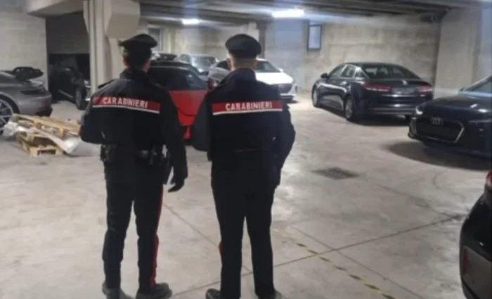 Carabinierii au descins într-un garaj FOTO: Captură video