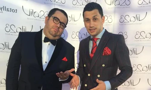 Răzvan Popescu şi Flick au citit împreună poezia care i a binedispus pe invitaţi jpeg