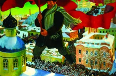 Bolșevicul, pictură de Boris Kustodiev (foto: Wikimedia Commons)