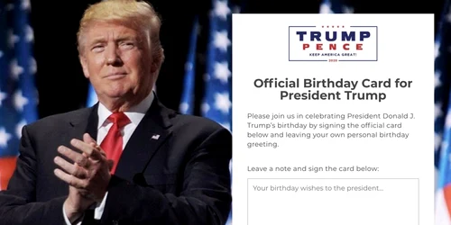 Felicitare Donald Trump foto via Bloomberg