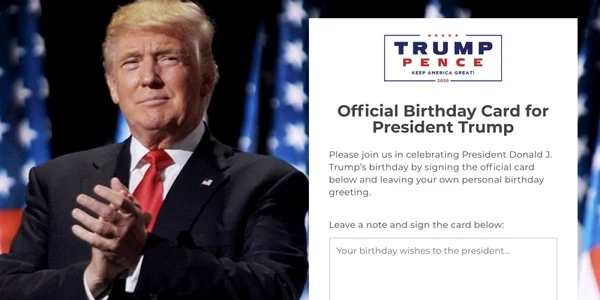 Felicitare Donald Trump foto via Bloomberg
