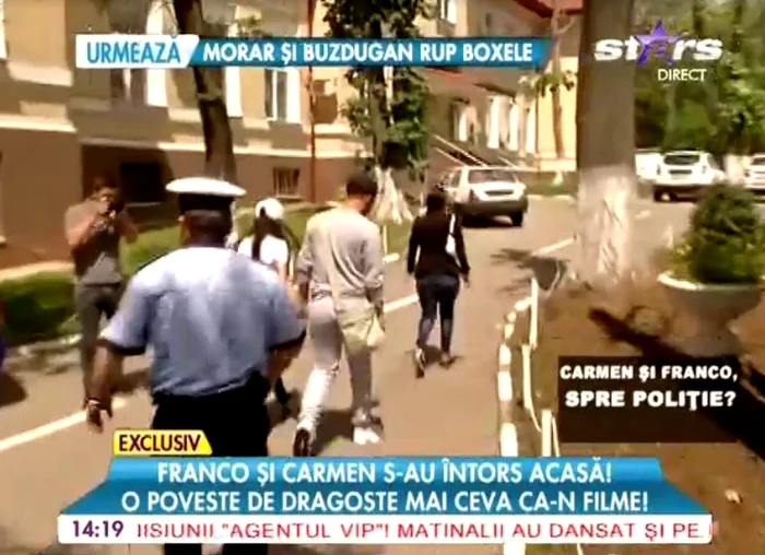 Carmen si Franco, la poliţie