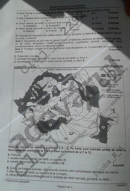 Bac 2015 subiecte