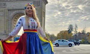 Ornela Pasăre, ședință foto îmbrăcată în tricolor foto: arhiva personală 