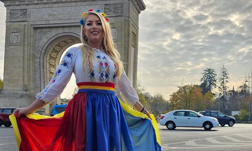 Ornela Pasăre, ședință foto îmbrăcată în tricolor foto: arhiva personală 