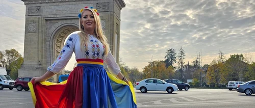 Ornela Pasăre, ședință foto îmbrăcată în tricolor foto: arhiva personală 