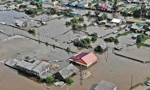 RUSIA  Un potop a scufundat sub ape regiunea Irkuţk jpeg