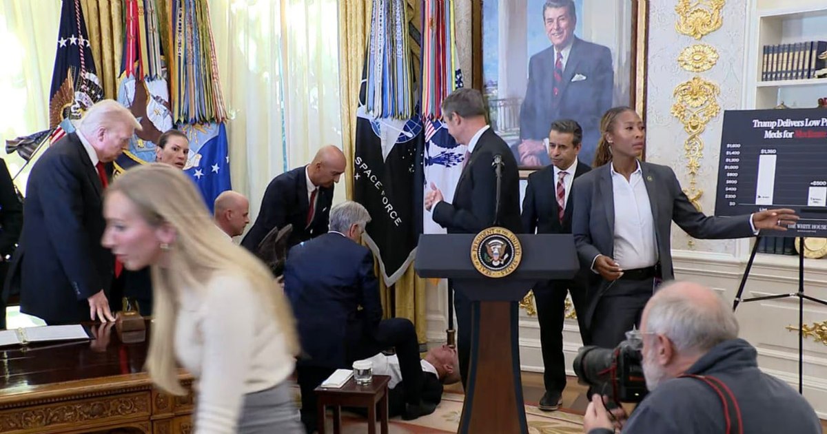 Incident în Biroul Oval: bărbat prăbușit la Trump