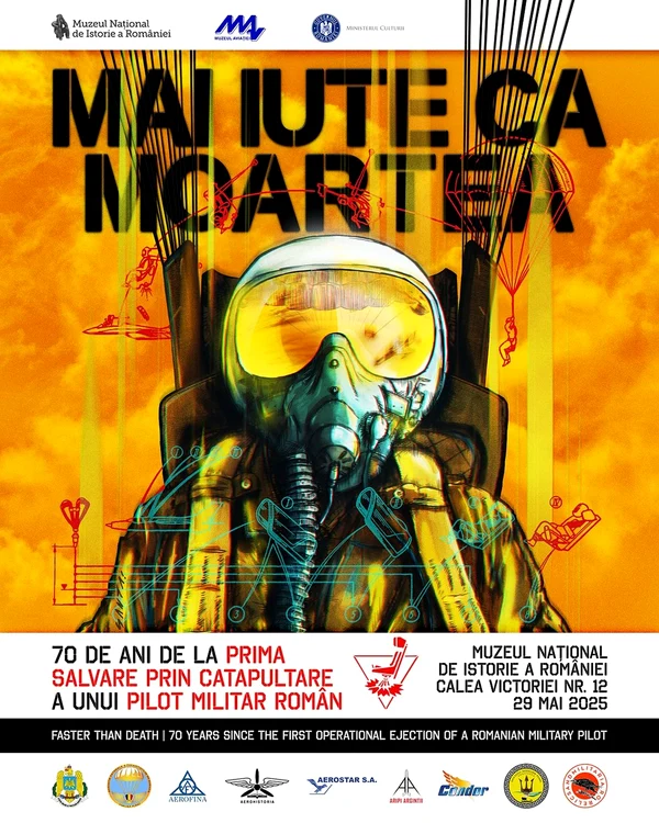 „Mai uite ca moartea”. Expoziție dedicată aniversării a 70 de ani de la prima catapultare a unui pilot militar român