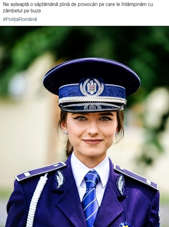Poliția Română ne-a îndemnat să ne începem săptămâna cu zâmbetul pe buze