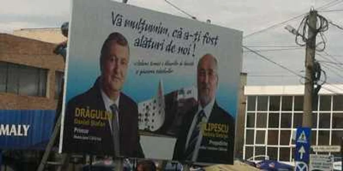 Baner-ul cu pricina, amplasat în zona Orizont