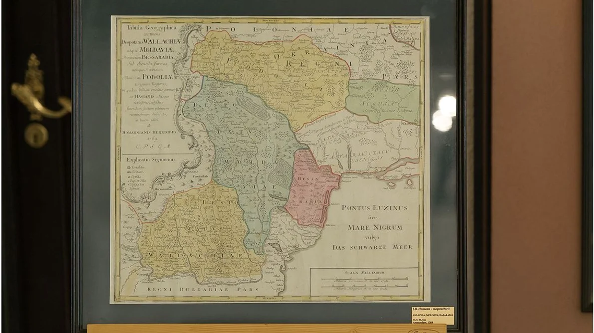 Ambasadorul Republicii Moldova a prezentat marți harta Moldovei și Basarabiei de la 1769 la Muzeul Național al Hărții și Cărților Vechi jpeg