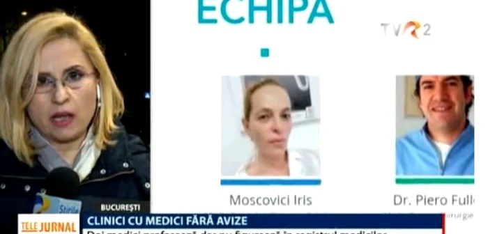 Moscovici Iris şi Piero Fullone apar pe site-ul uneia dintre clinicile cu care a colaborat şi Matteo Politi