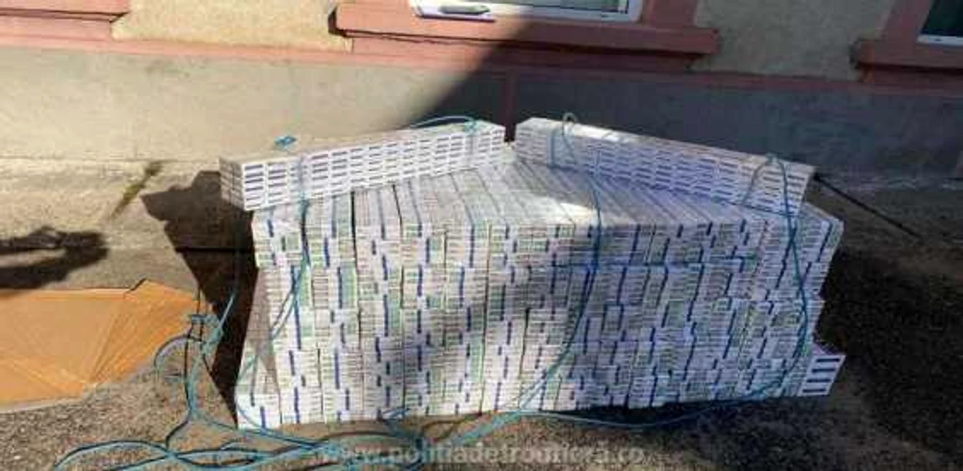 Ţigări de contrabandă confiscate în Maramureş FOTO Poliţia de Frontieră