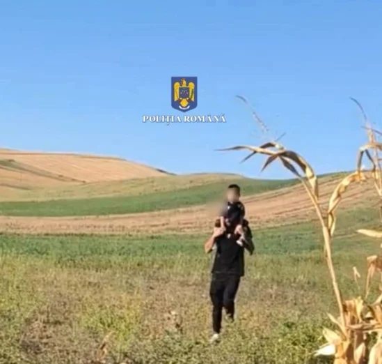 Din fericire, băiețelul de patru ani este teafăr. Foto Poliția Română
