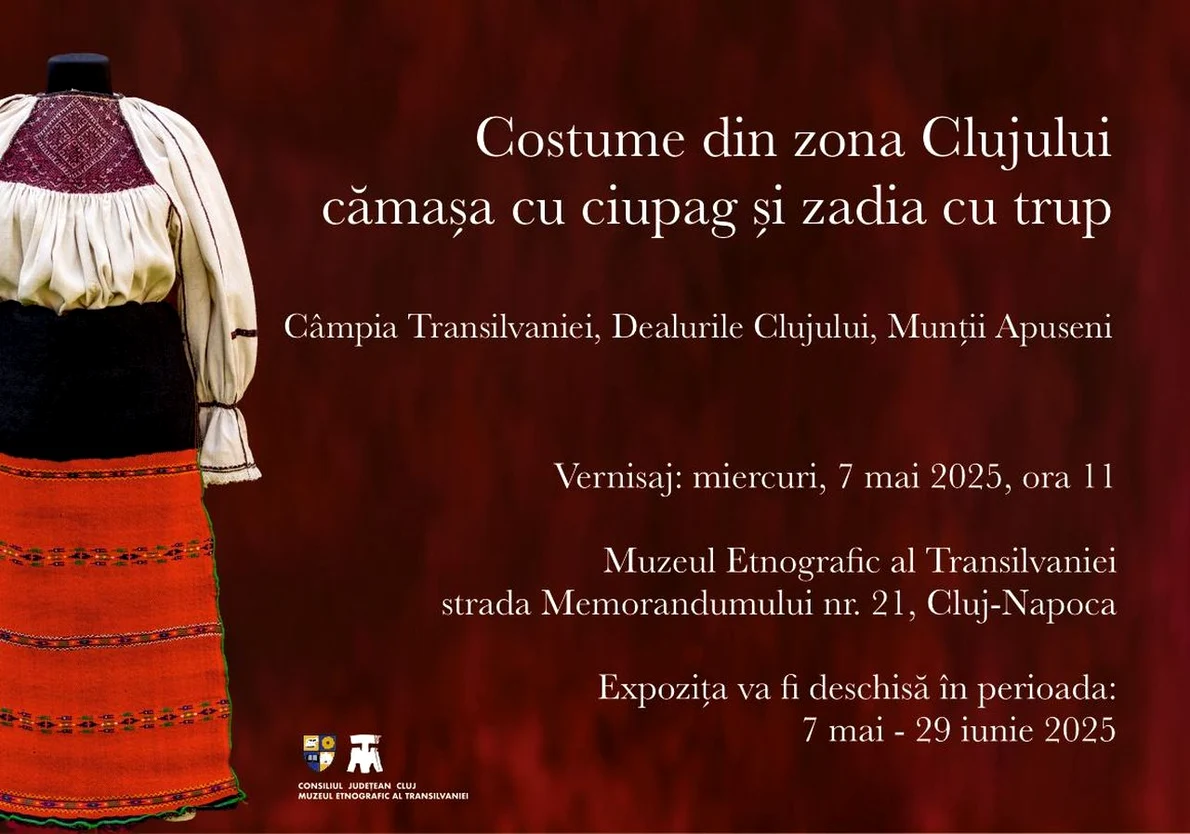 Expoziție de costume populare din zona Clujului, la Muzeul Etnografic al Transilvaniei