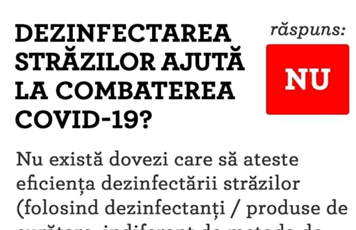 Dezinfectanţi irosiţi pe străzi. Anunţul Ministerului Sănătăţii privind eficienţa acestora