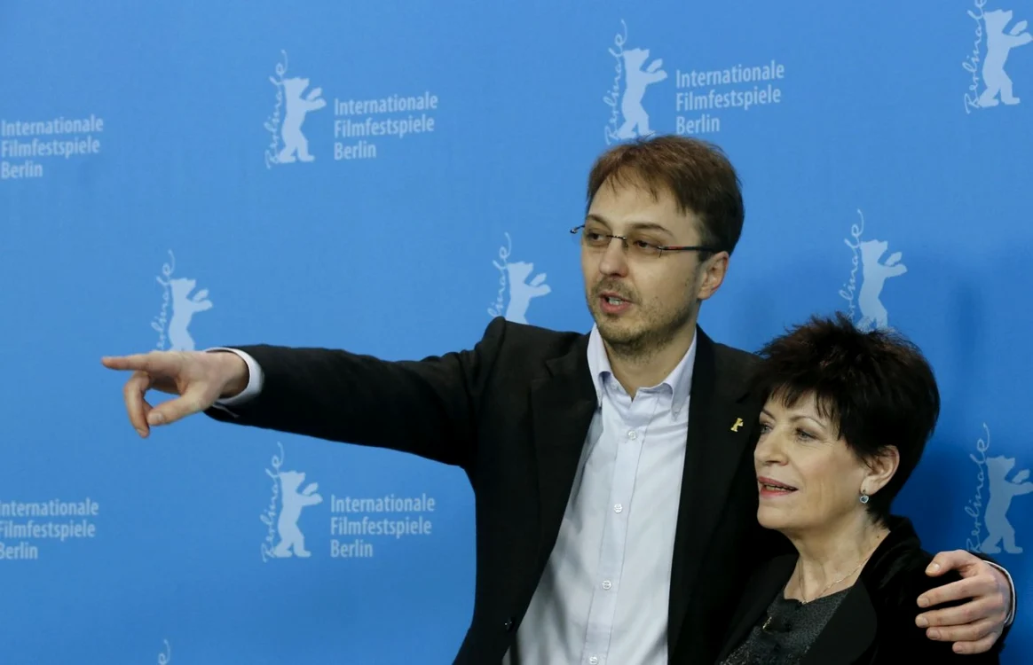 Regizorul Călin Peter Netzer şi actriţa Luminiţa Gheorghiu, la Festivalul de Film de la Berlin FOTO Reuters
