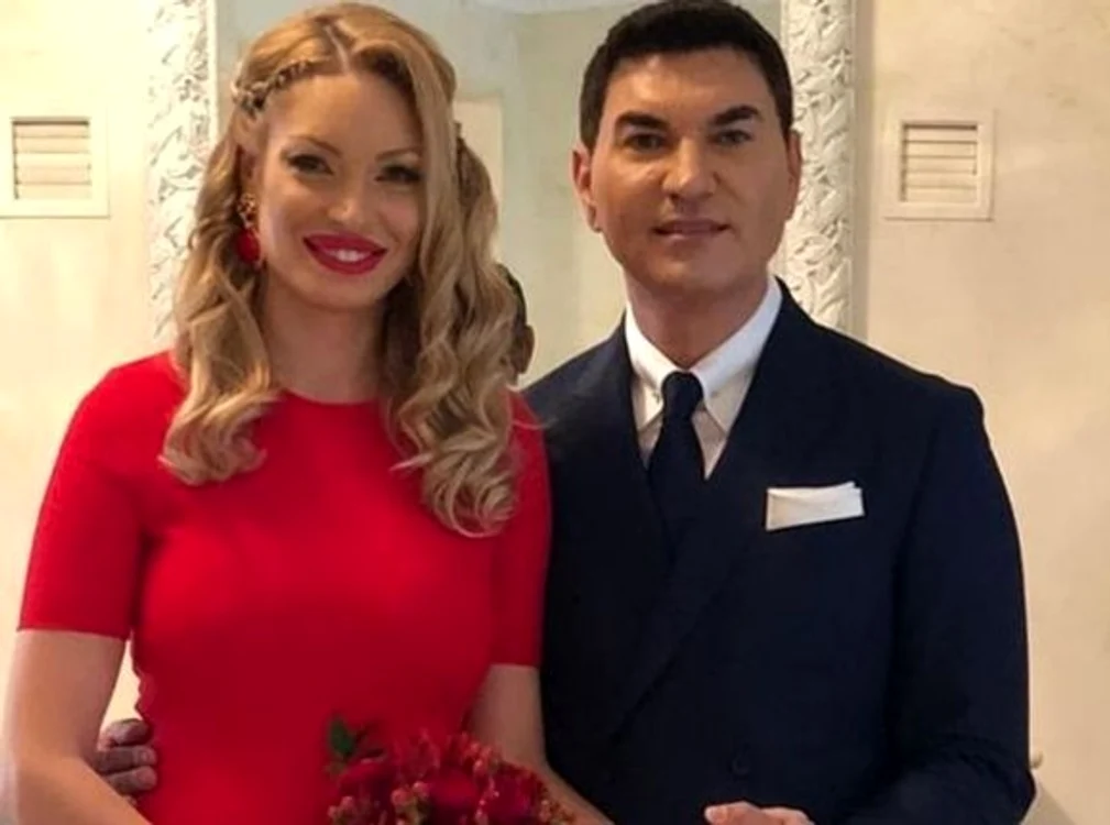 Valentina Pelinel și Cristi Borcea, după cununia civilă